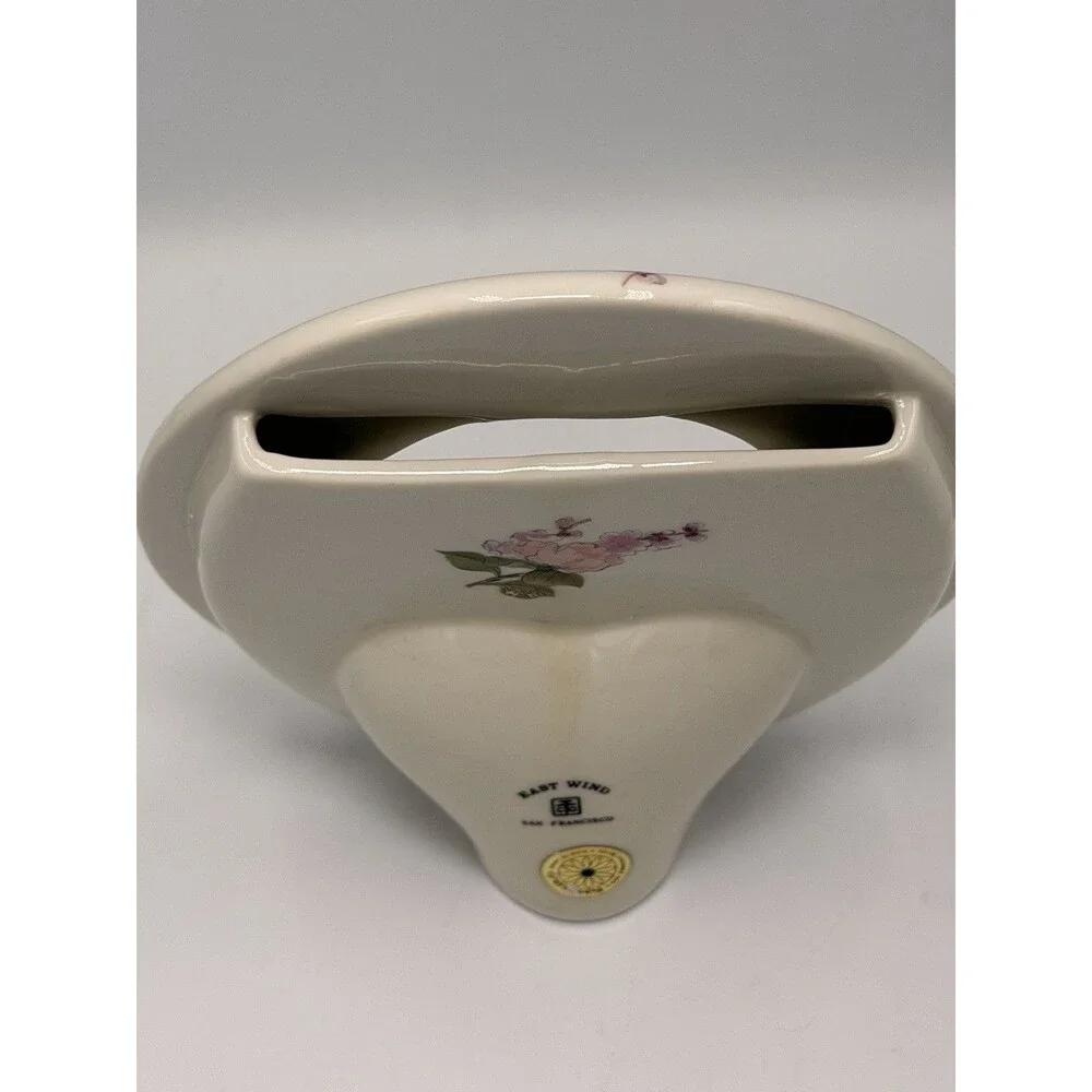 Vintage Takahashi East Wind San Francisco Bird Floral Mini Picture Frame Japan